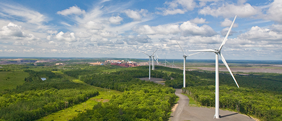 The Taconite Ridge Wind Energy Center, built in 2007, was the first commercial wind energy center in northeastern Minnesota.